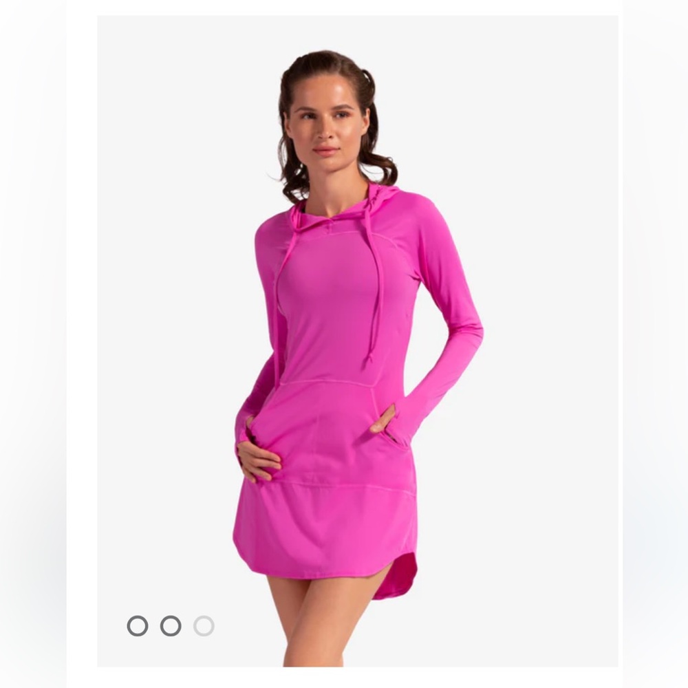 DEEP PURPLE BloqUV 50+ UPF Long Sleeve Thumb Hole Hoodie Dress XS EUC!